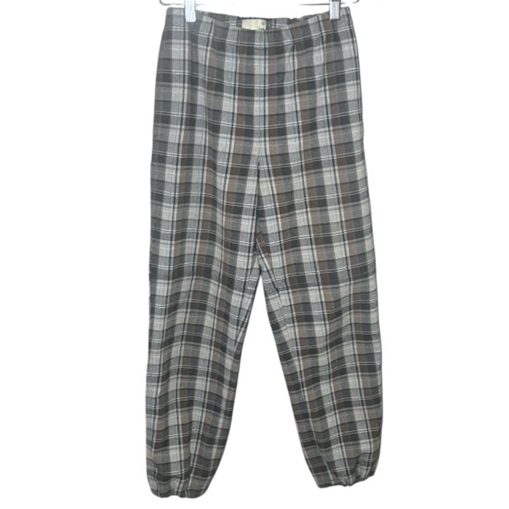 EUC Wilfred Gray/Brown/Black Plaid jogger Size XS